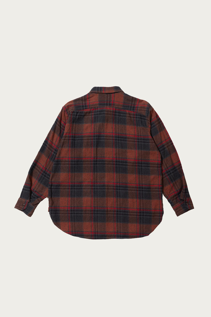 Engineered Garments Work Shirt - Orange/Red Cotton Plaid Flannel outlook