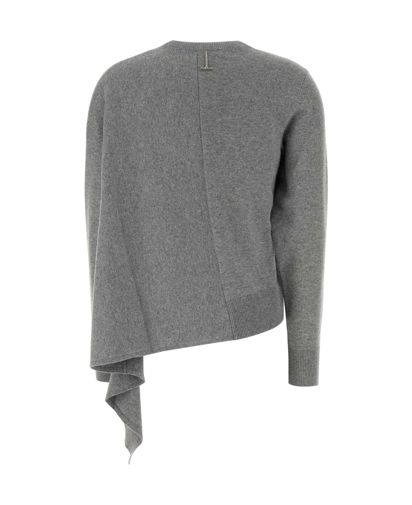 Grey Cashmere Blend Sweater - 2