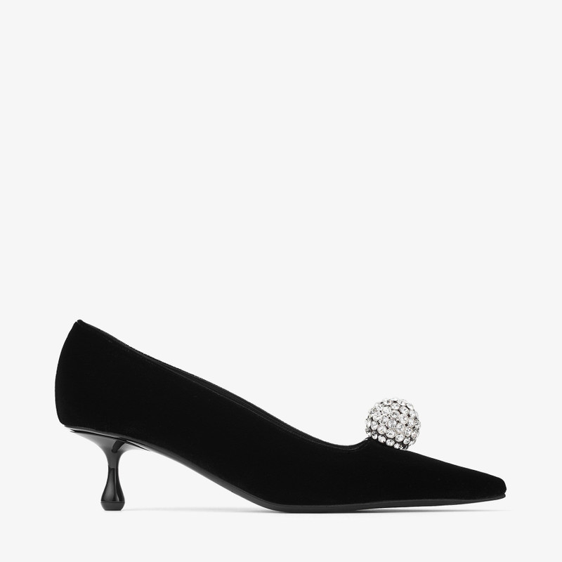 Orb Pump 50 Black Velvet Pumps - 1