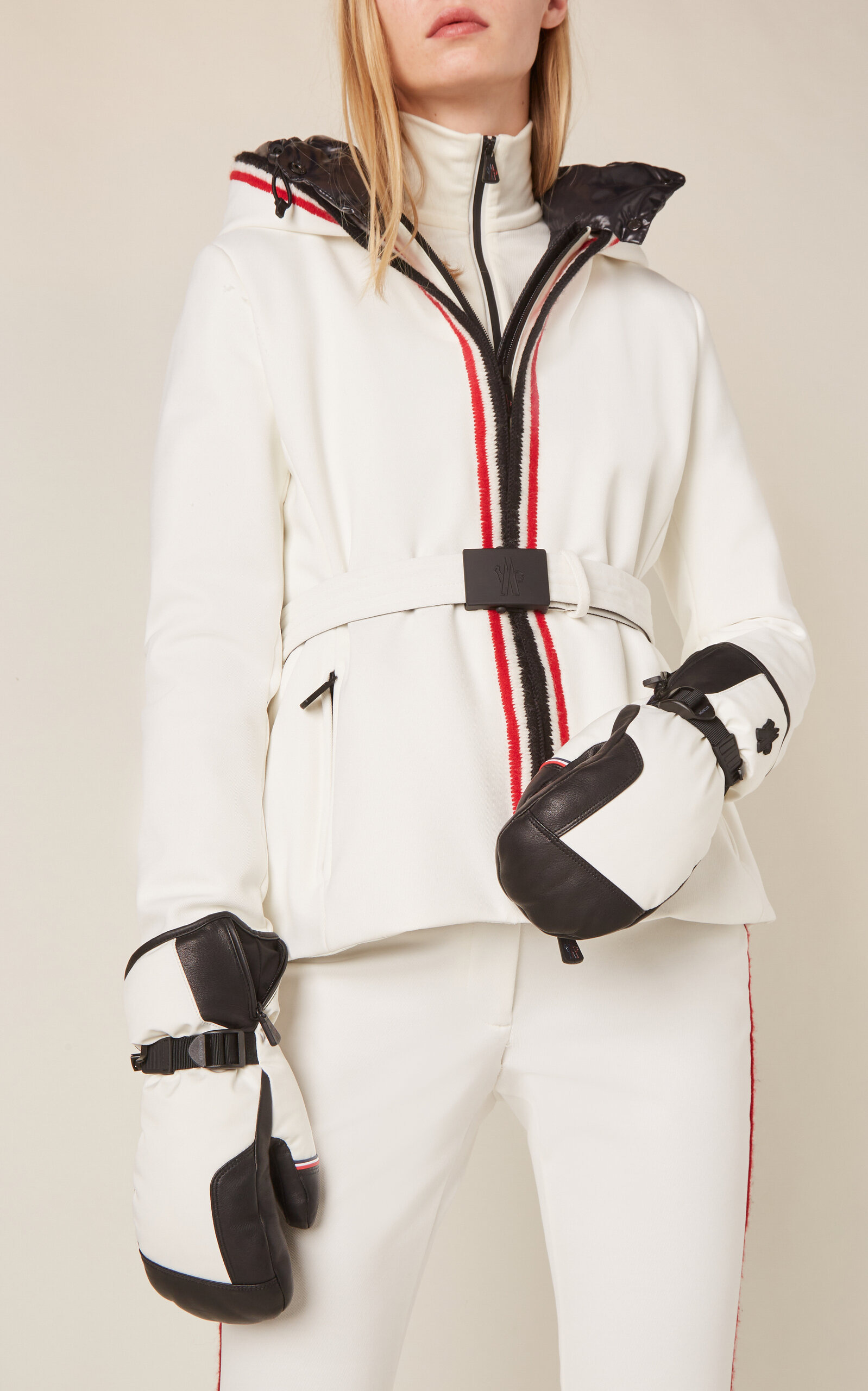 Leather Ski Gloves white - 2