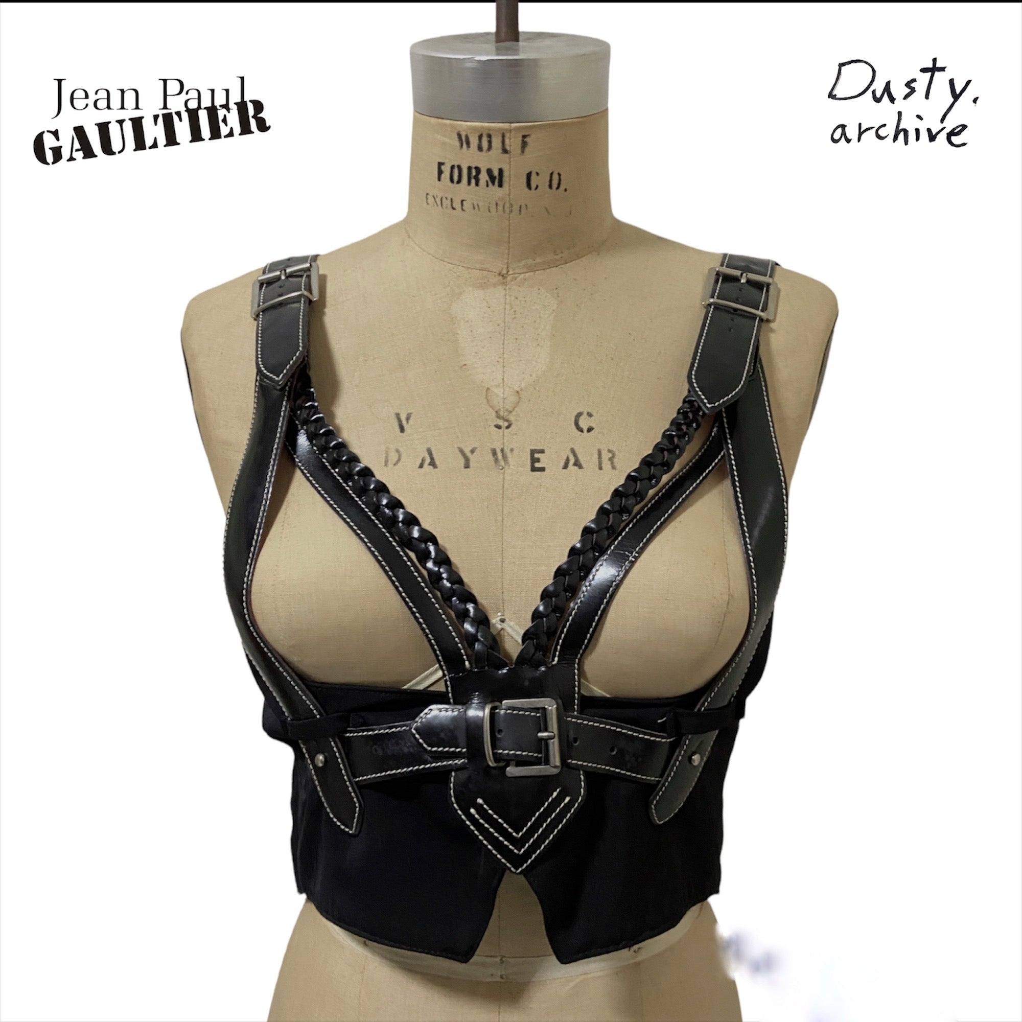 Jean Paul Gaultier Madonna leather bondage waistcoat - 3