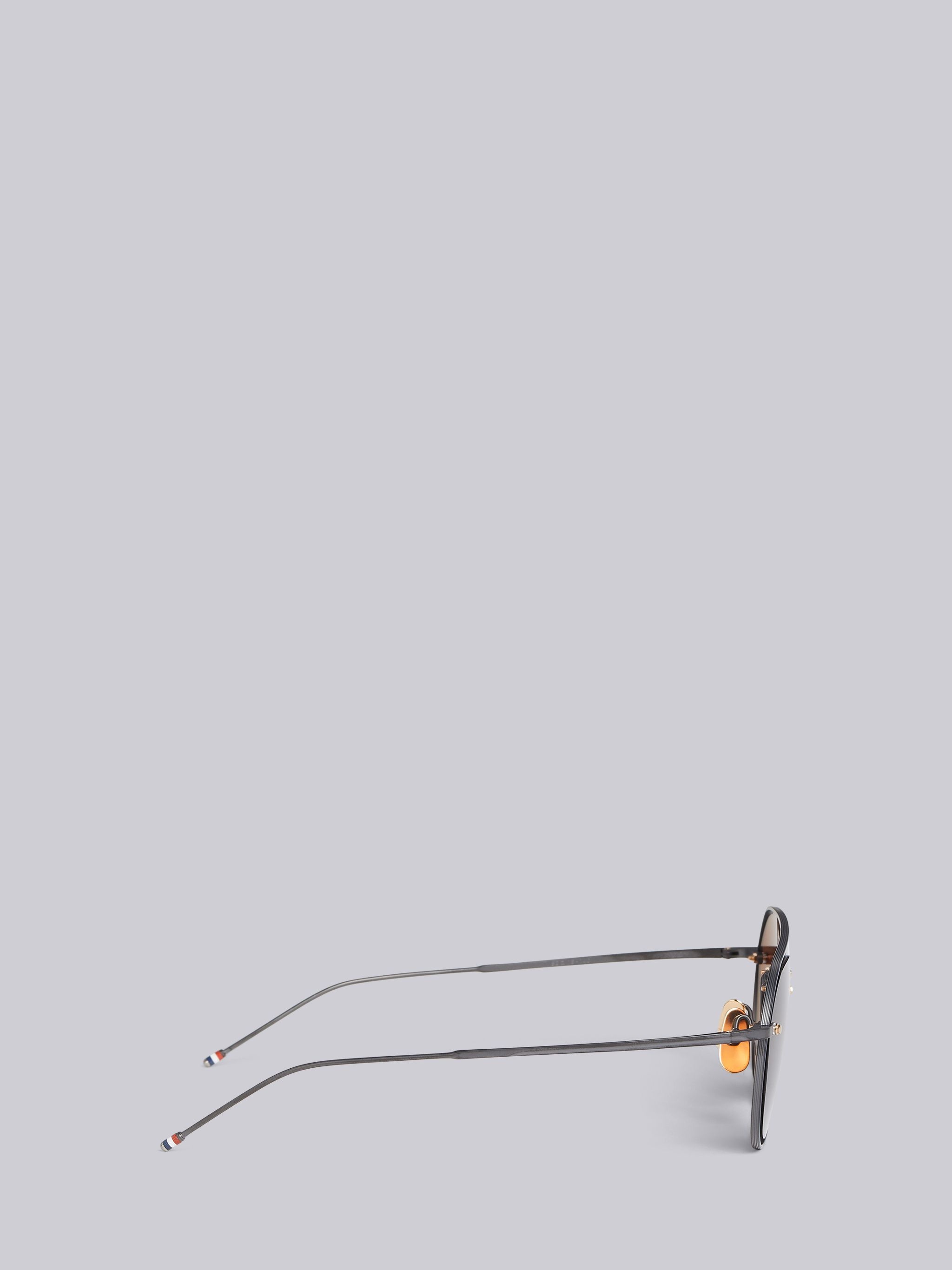 TB112 - Black Iron Aviator Sunglasses - 3