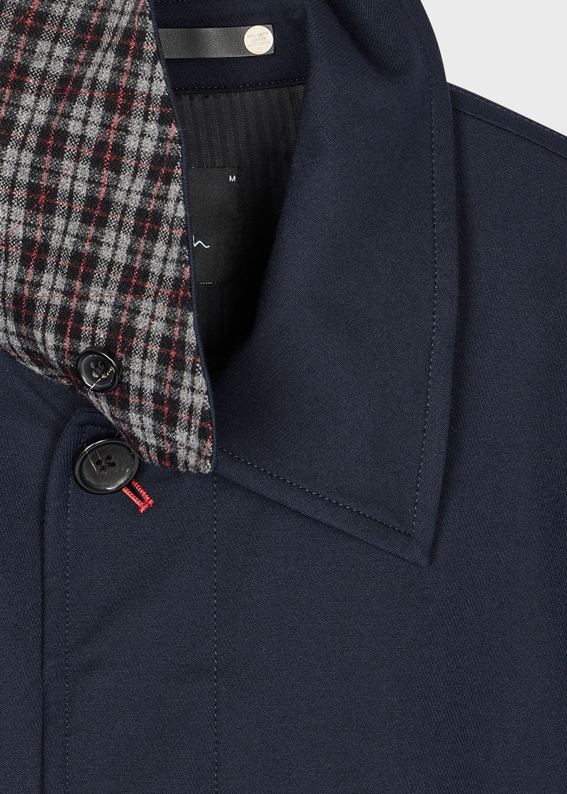 Paul Smith Navy Cotton-Blend Mac outlook