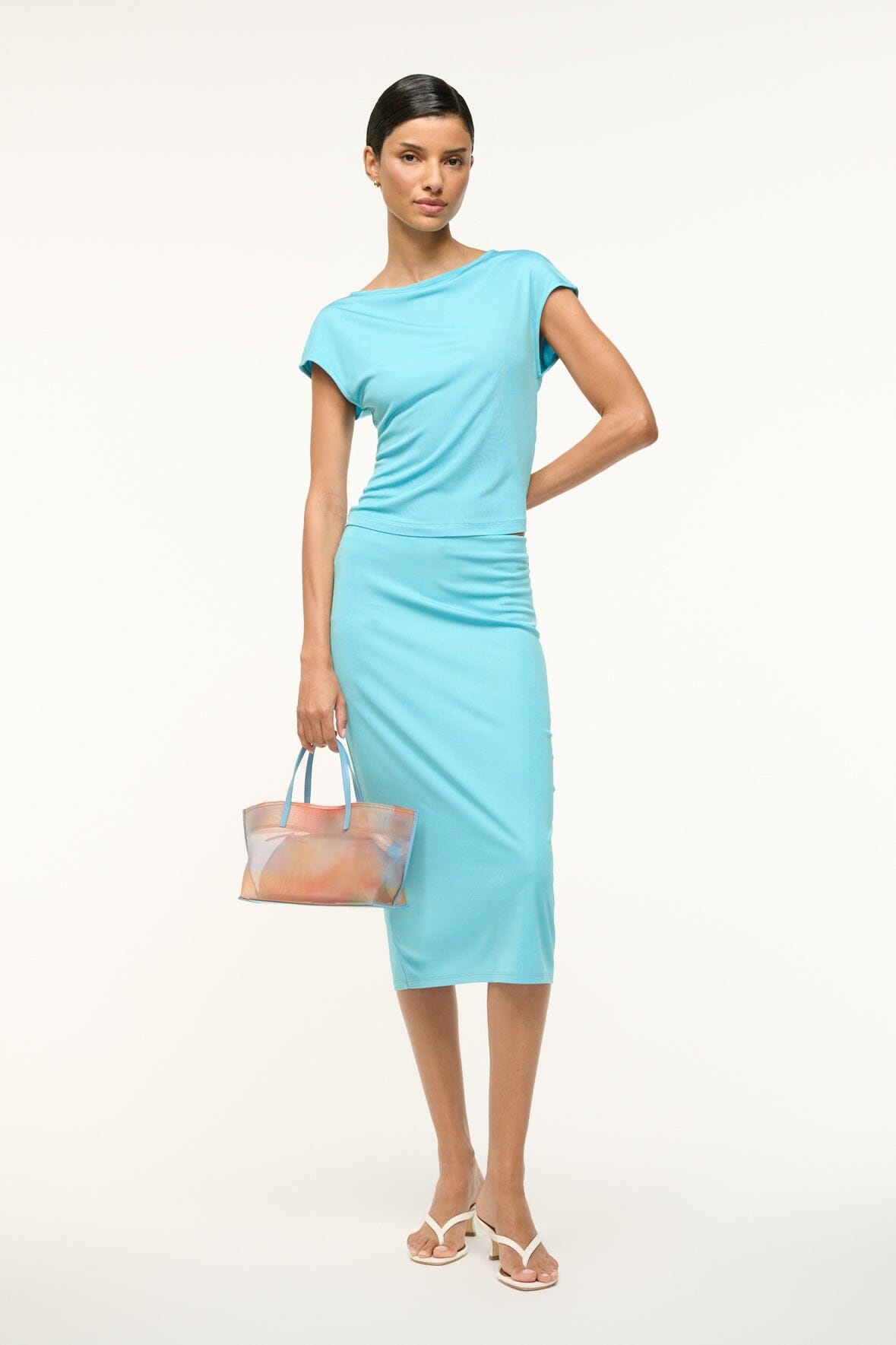 STAUD CHRISTOS MINI MESH TOTE PASTEL CLOUDS - 2