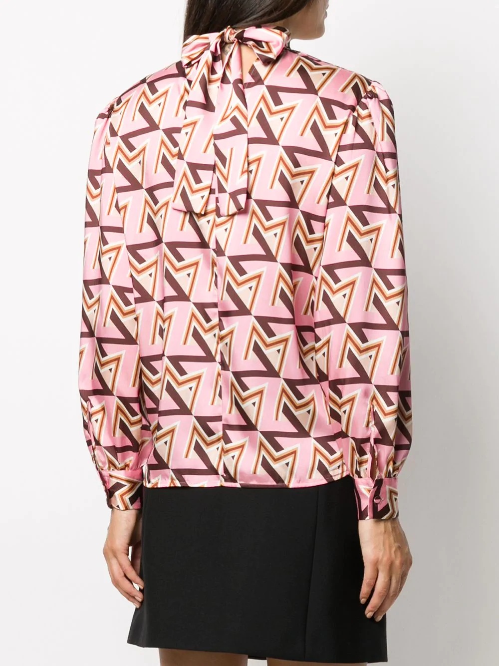 geometric print blouse - 4