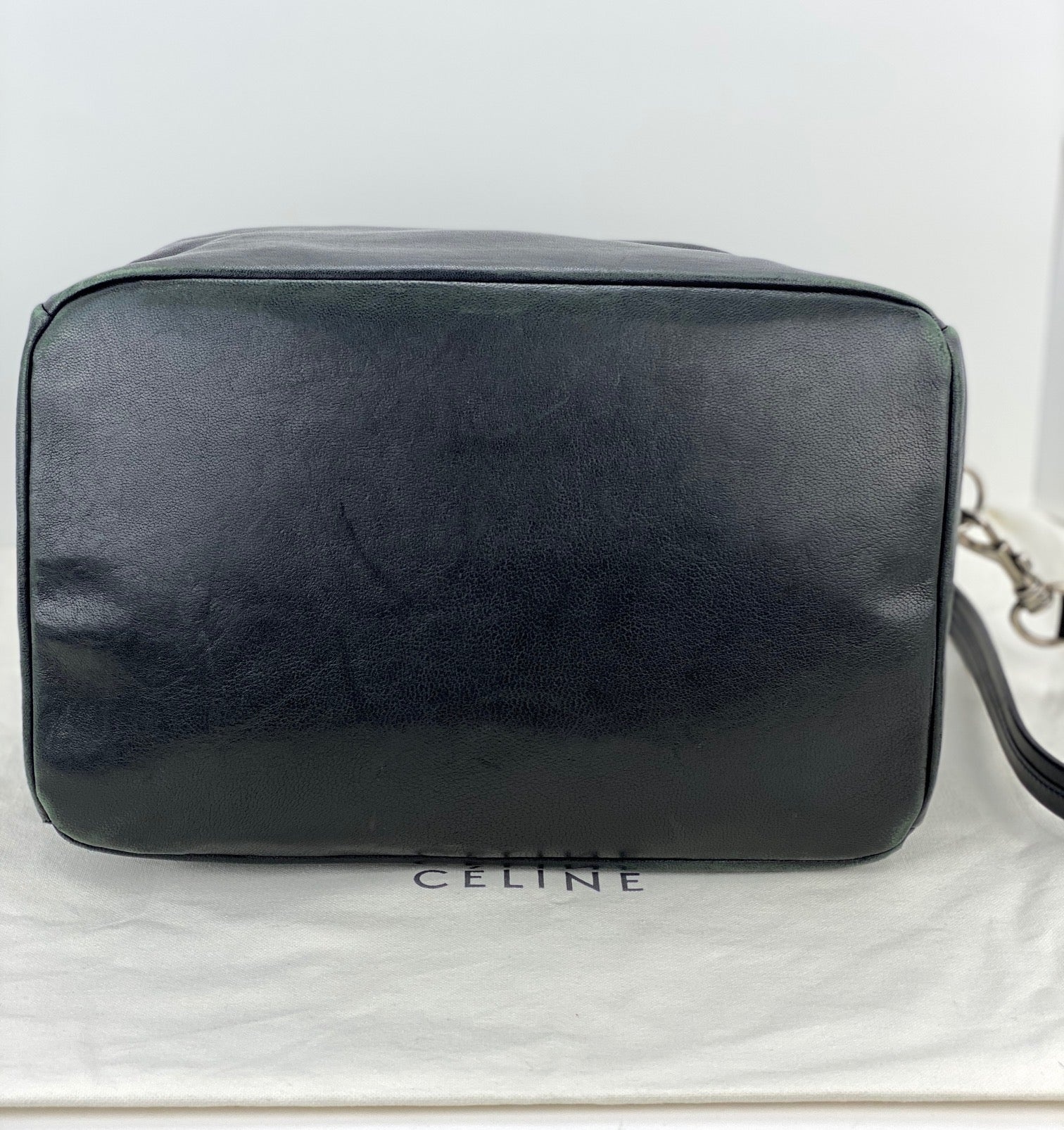 Celine Black Leather Handle Bag Vintage Briefcase messenger Bag - 7