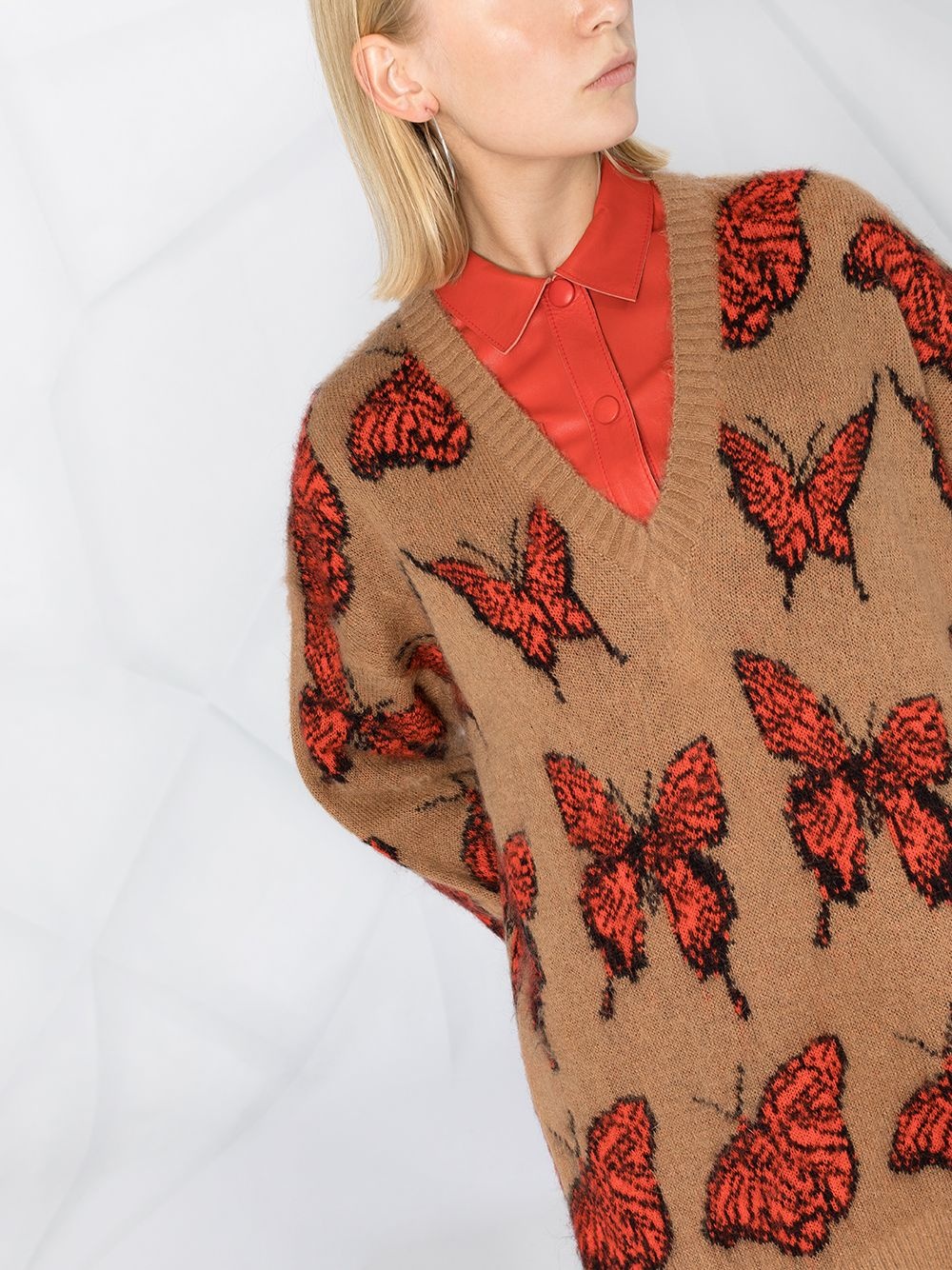 butterfly pattern jumper - 5