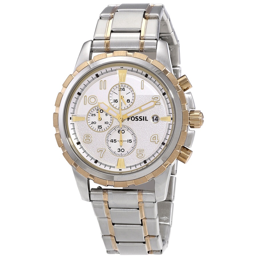 Fossil - Fossil Dean Chronograph Quartz Silver Dial Men's Watch FS4795IE - 1