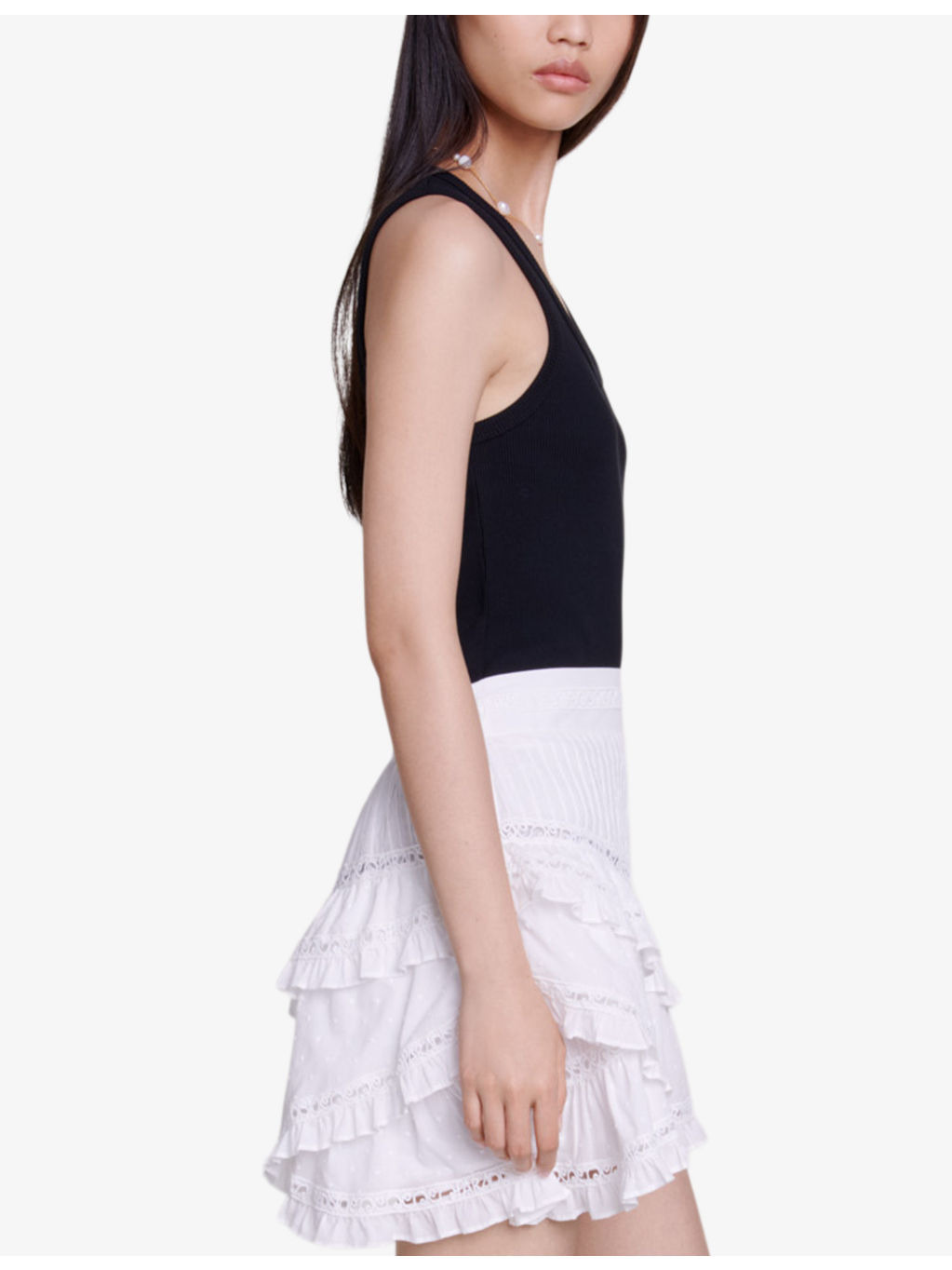 Logo-embroidered ribbed stretch-cotton vest - 3