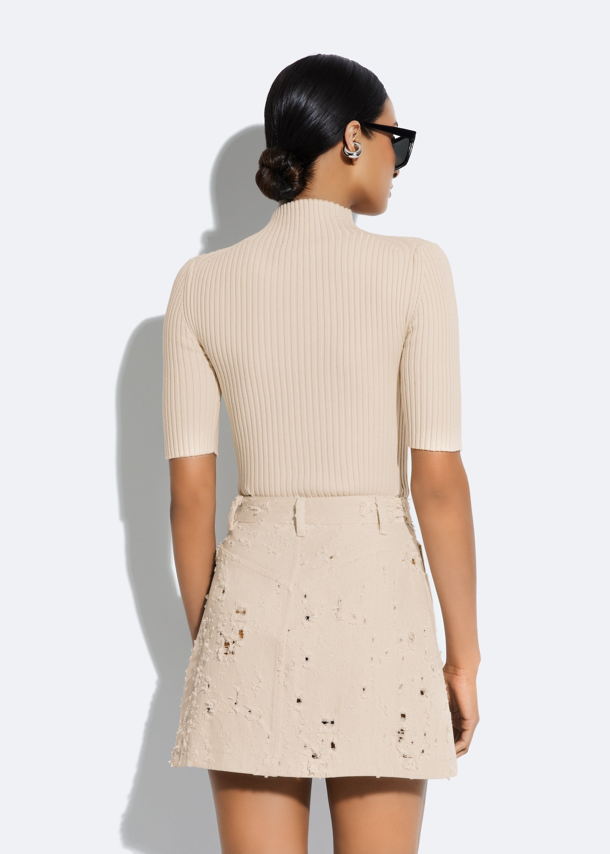 Cotton Wool Turtleneck Tee - 3