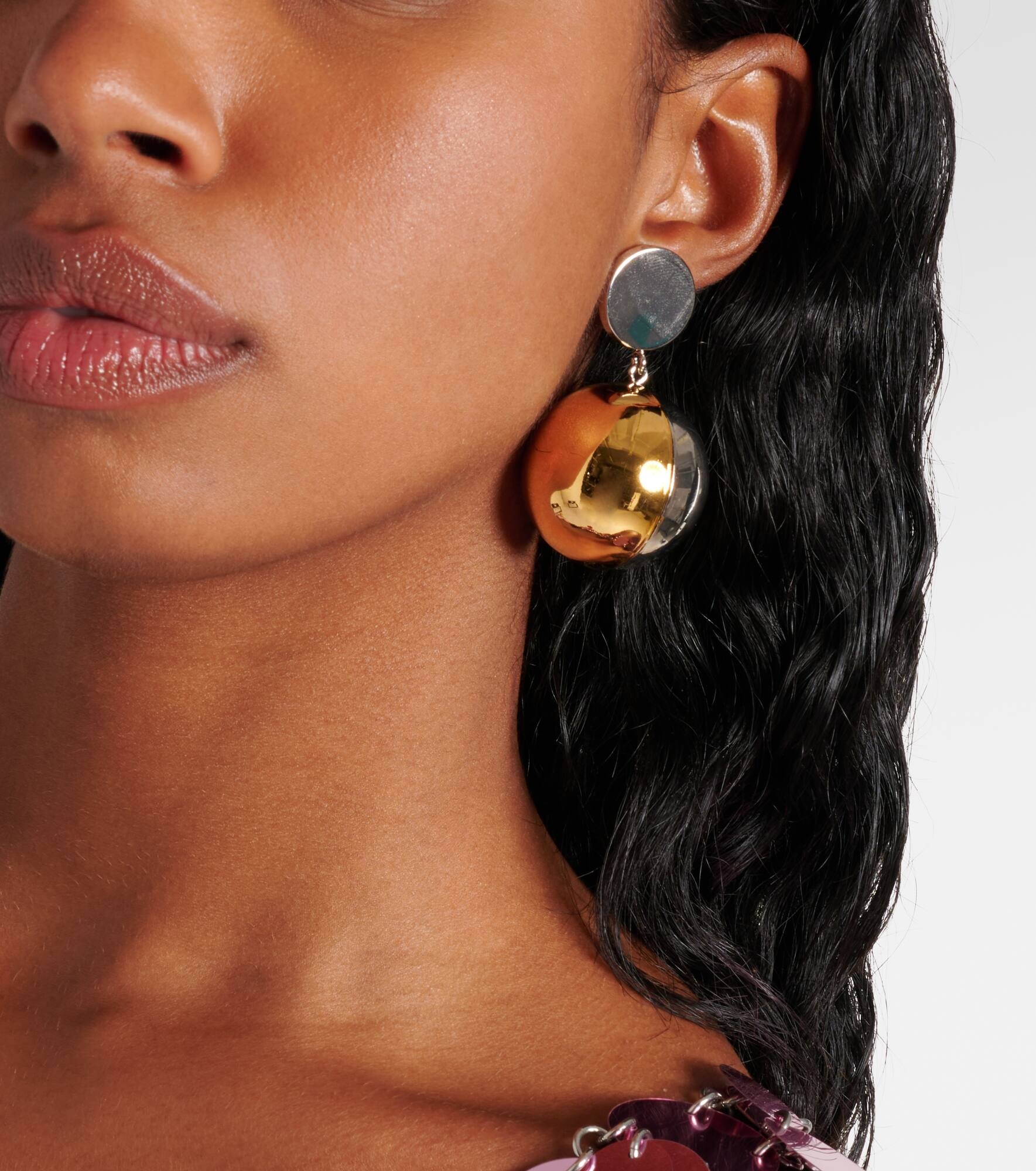 Colorblocked clip-on earrings - 6