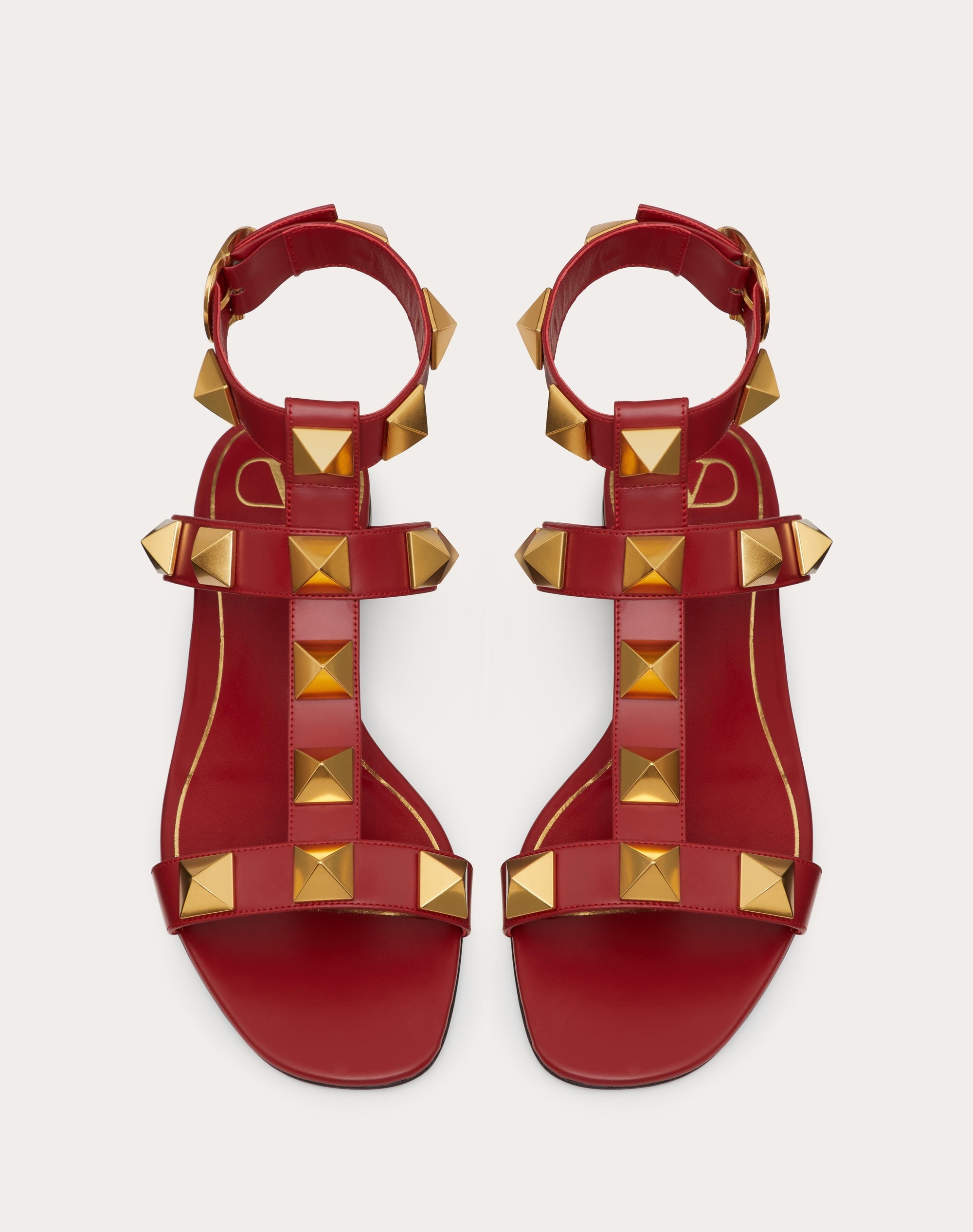 ROMAN STUD FLAT CALFSKIN SANDAL - 4