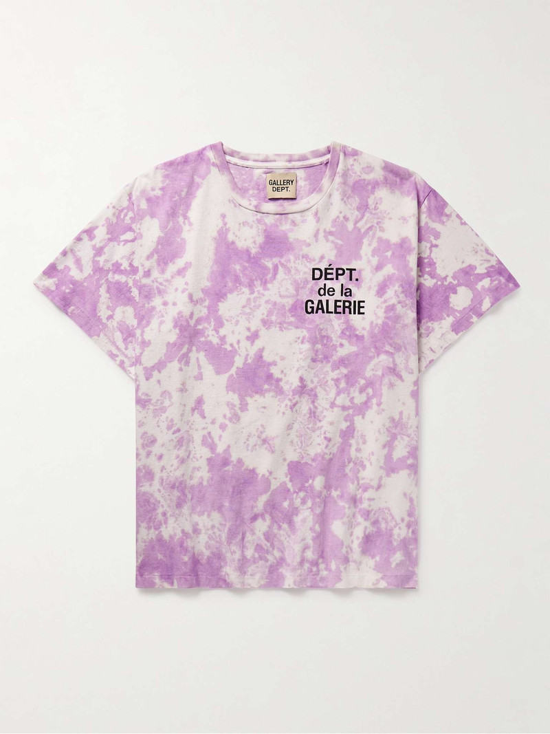Tie-Dyed Logo-Print Cotton-Blend Jersey T-Shirt - 1