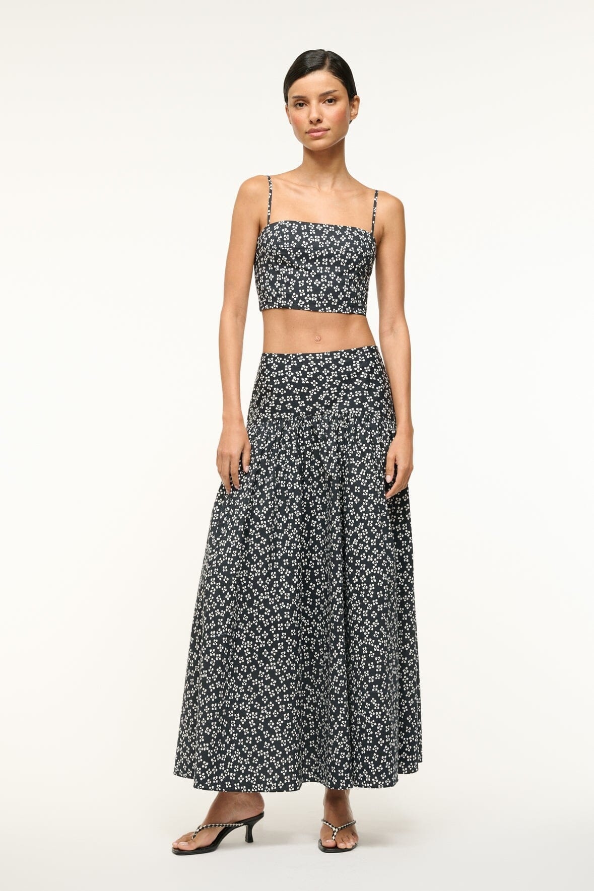 STAUD PROCIDA SKIRT BLACK WOODBLOCK FLORAL - 6