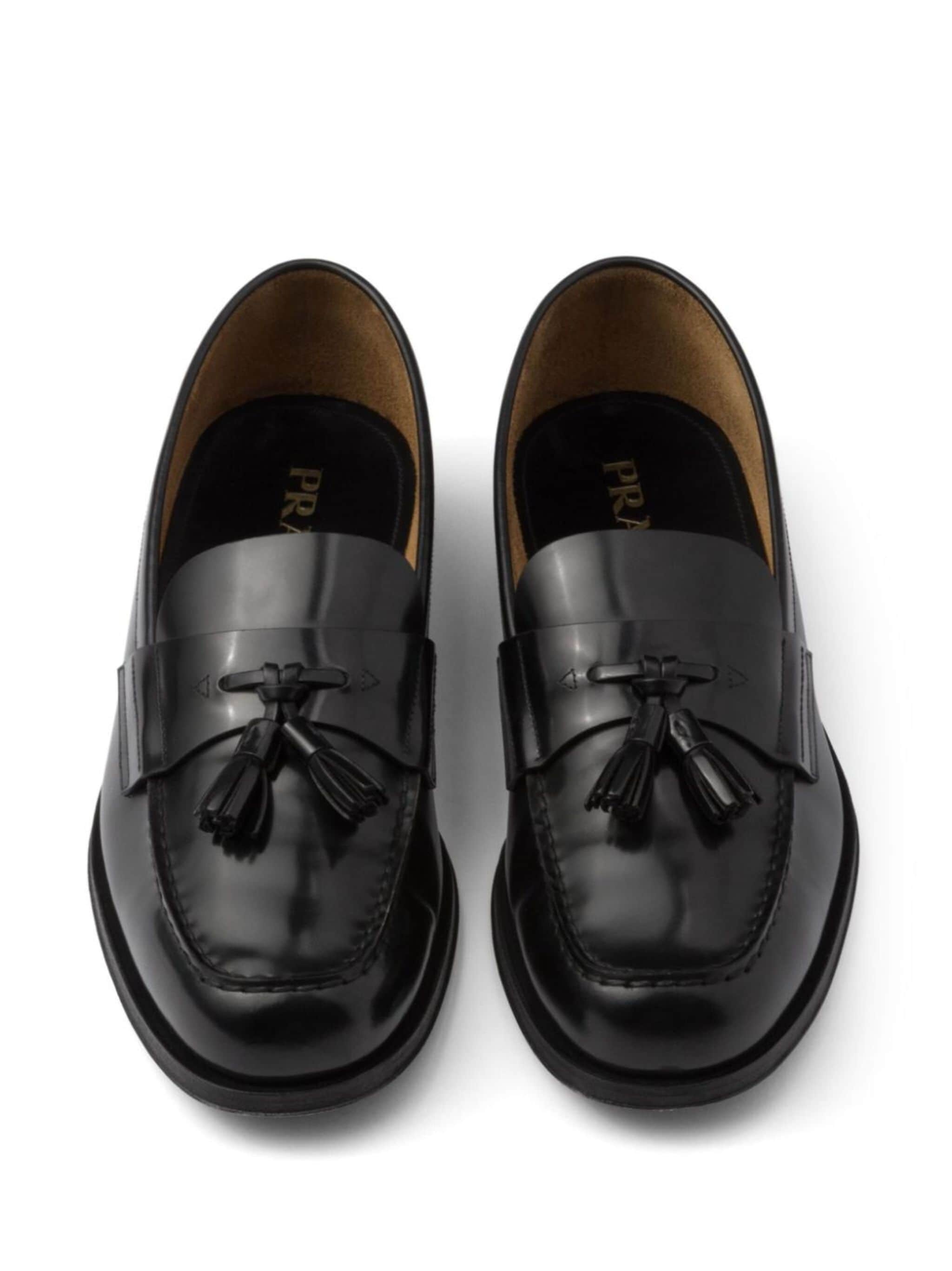 tassel-detail leather loafers - 4