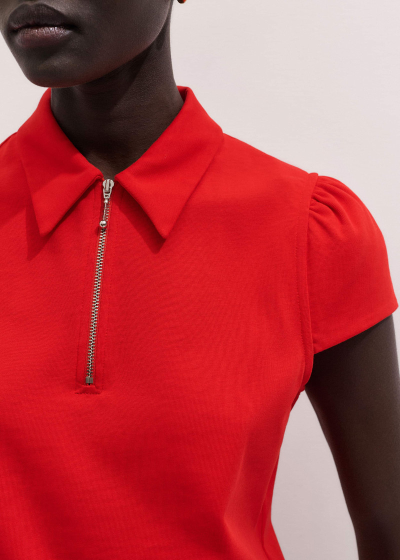 ME+EM Cap Sleeve Polo Tee outlook