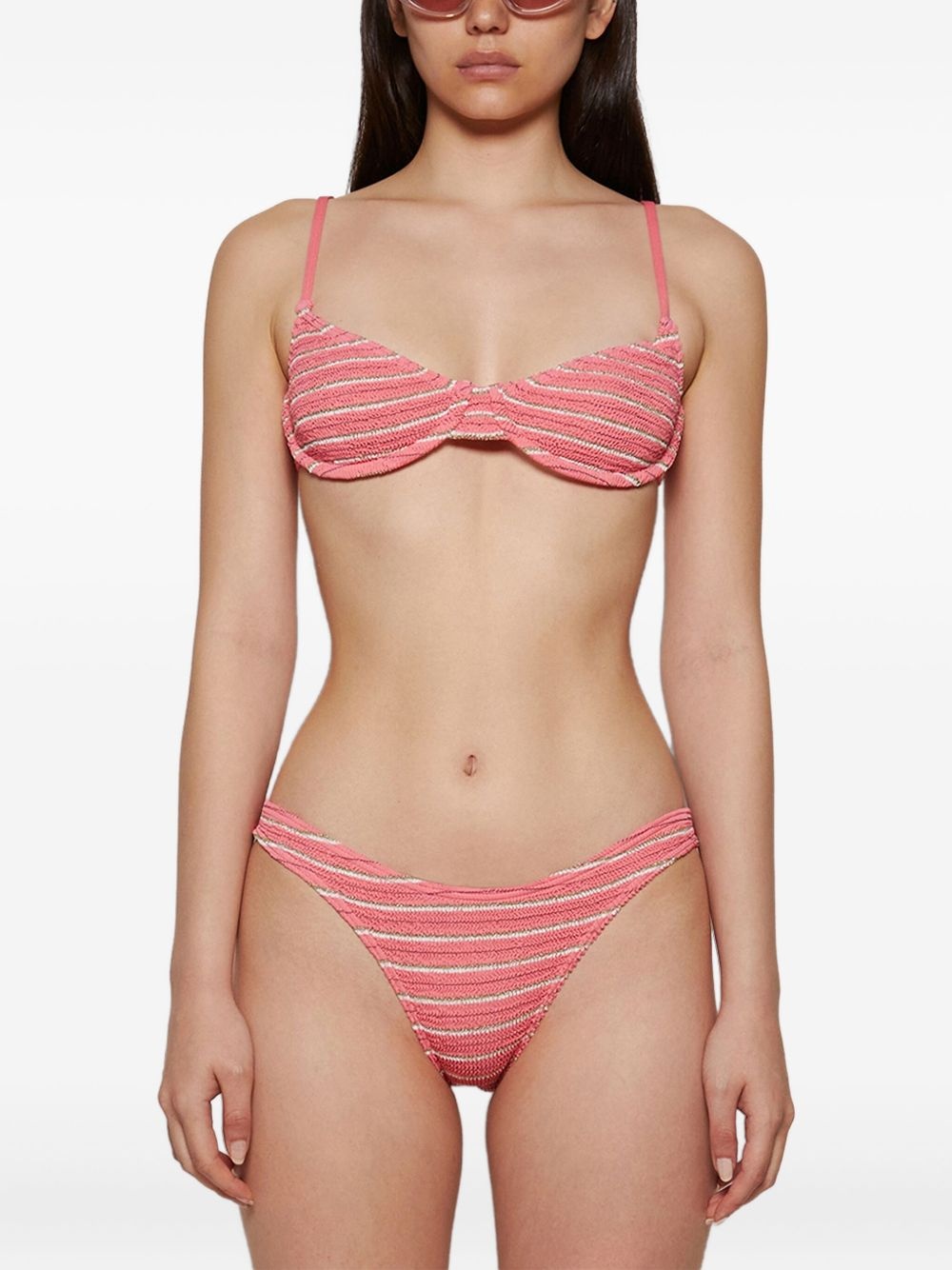 Gracie striped balconette bikini top - 3