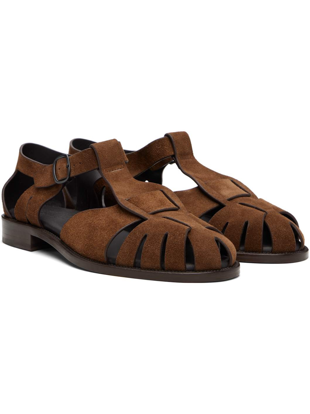 Tan Pesca Suede Sandals - 4