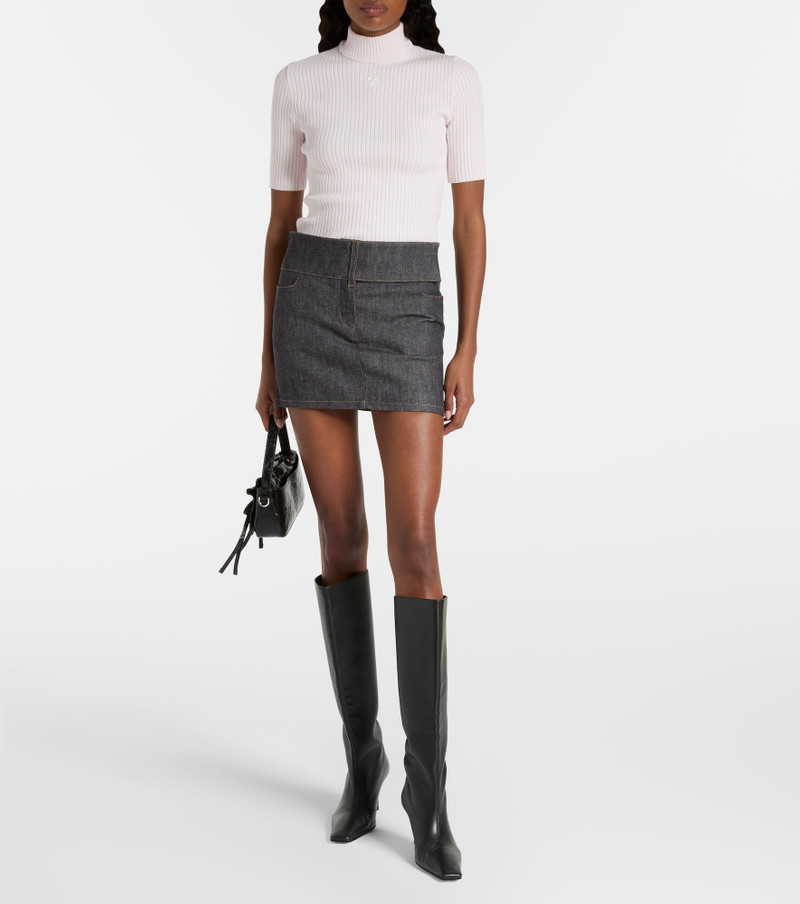 courrèges Reedition ribbed-knit top outlook