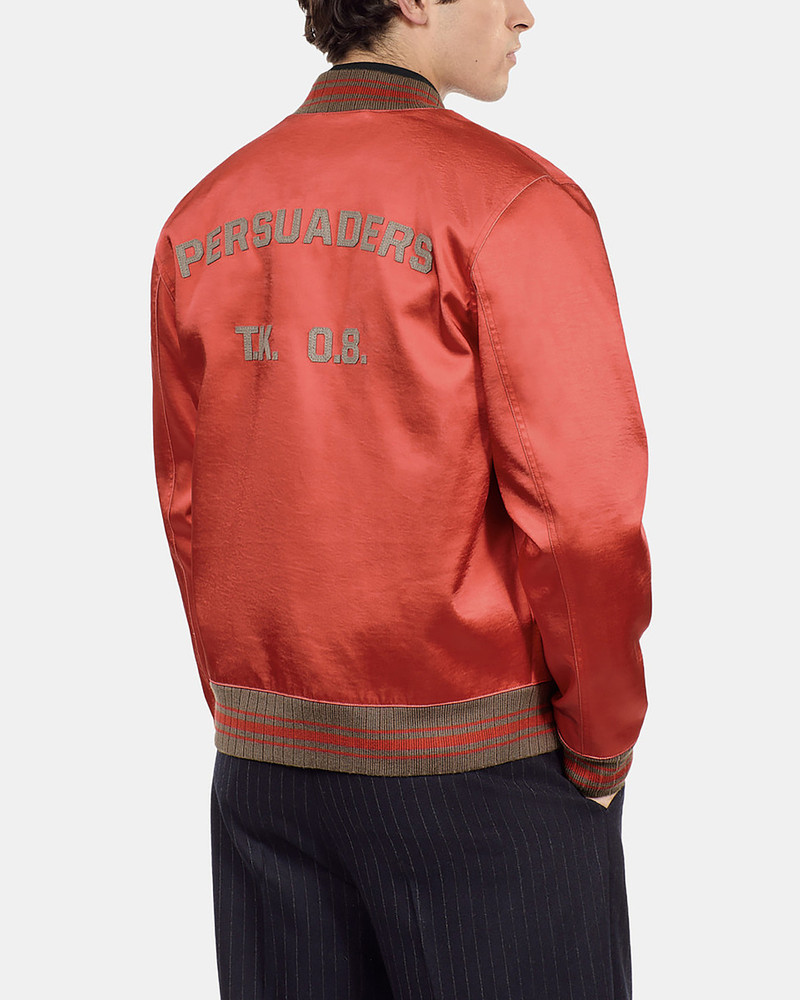 RED SATIN JACKET WITH PATCHES 3