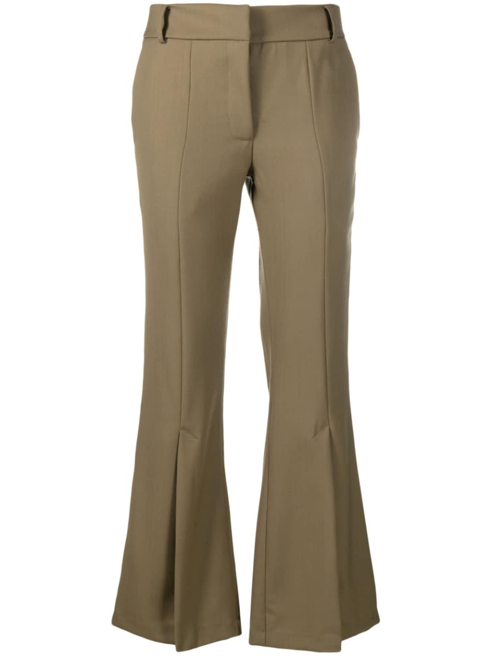 front-slit flared trousers - 1