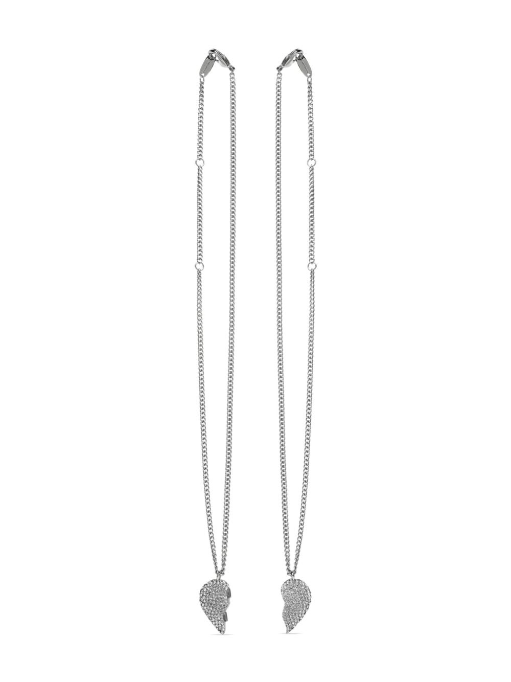 Lovelock rhinestone-embellished double necklace - 2