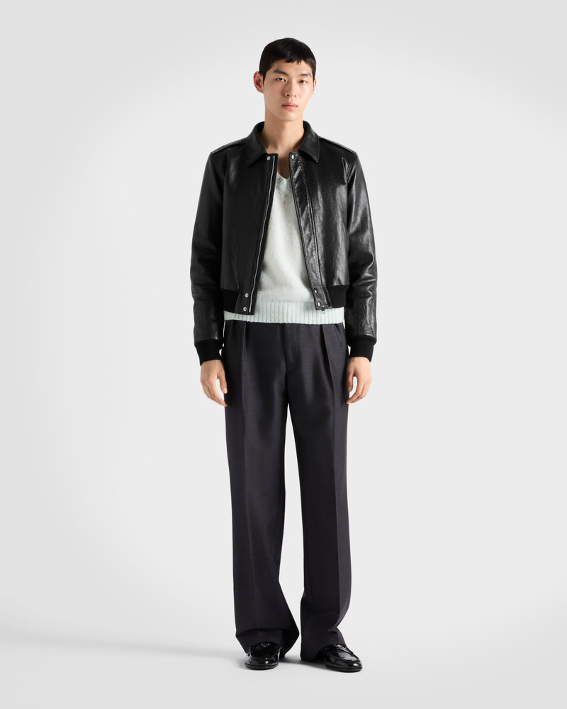 Prada Leather bomber jacket outlook