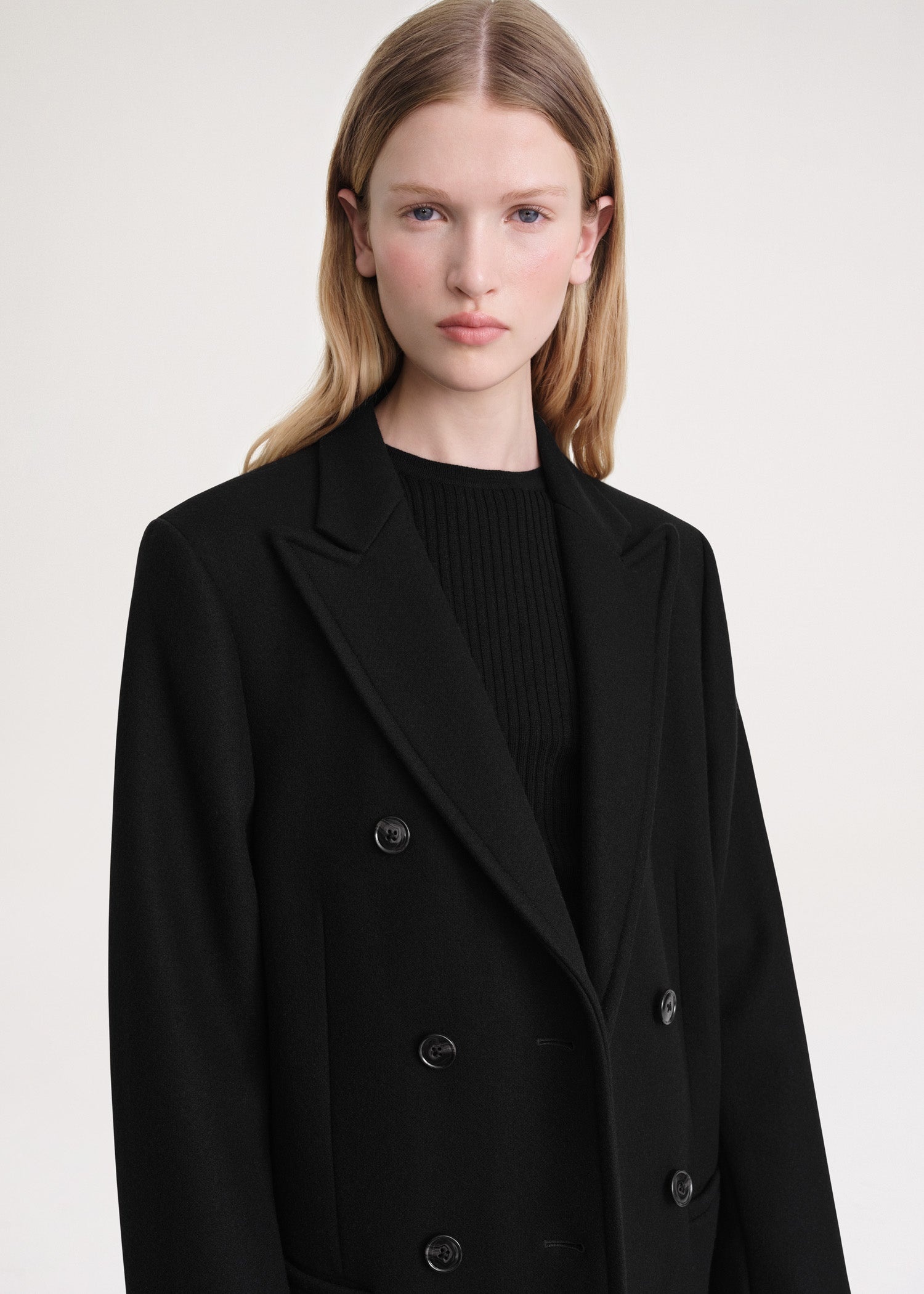 Tailored overcoat black - 5