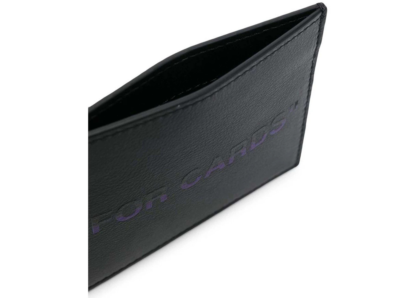OFF-WHITE Card Case Quote Black/Purple - 3