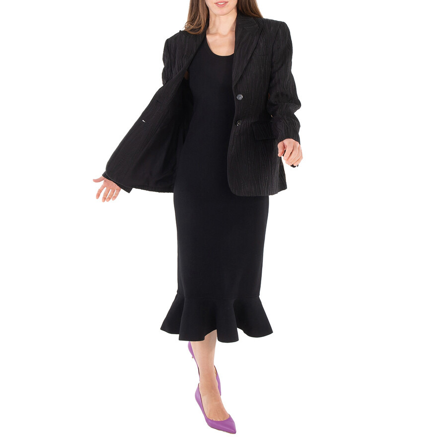 Stella Mccartney Tree Bark Jacquard Single-Breasted Blazer - 6