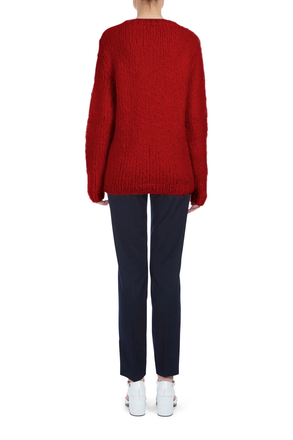 Lawrence Sweater in Red Welfat Cashmere - 4