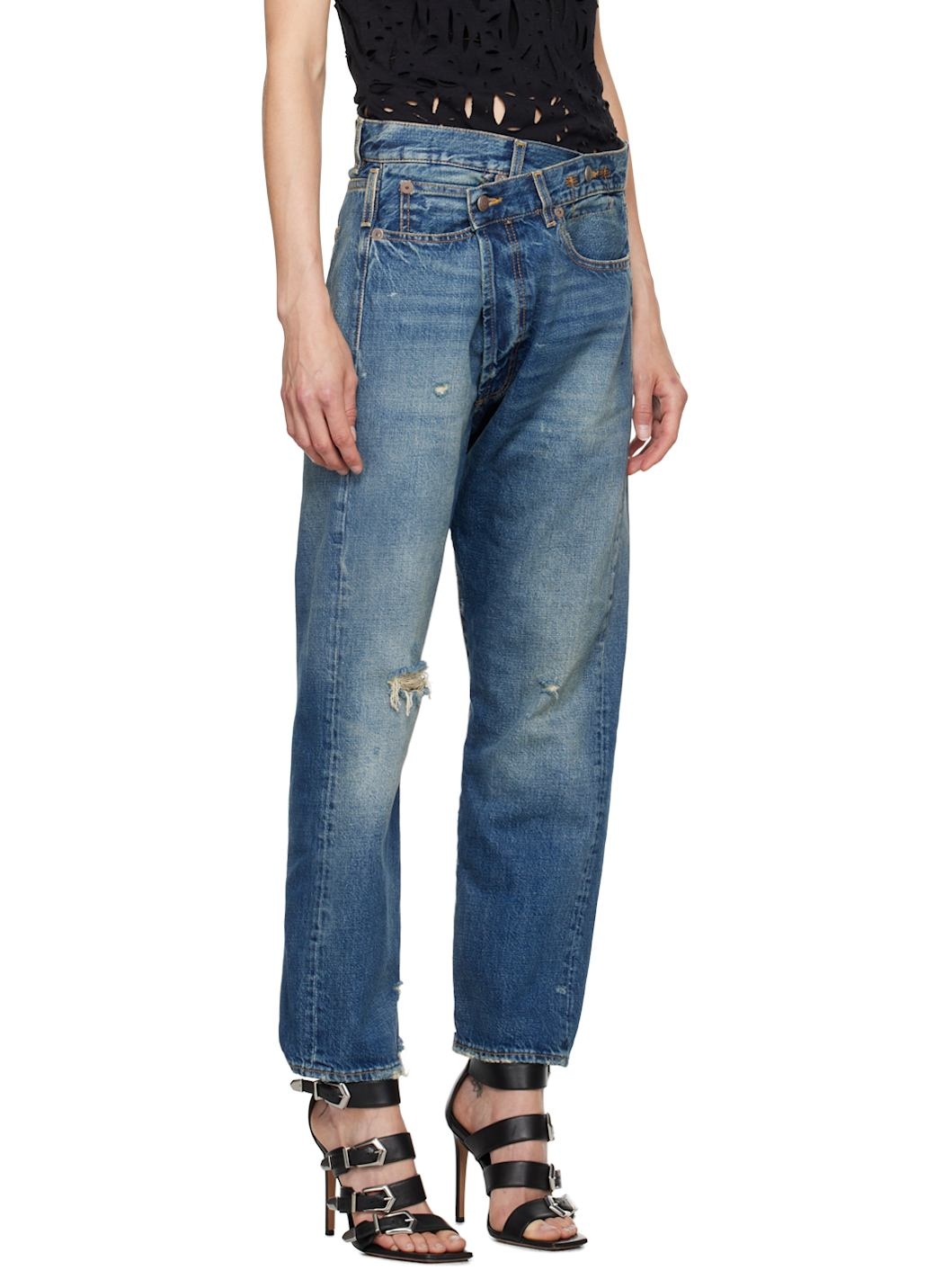 Blue Crossover Jeans - 2