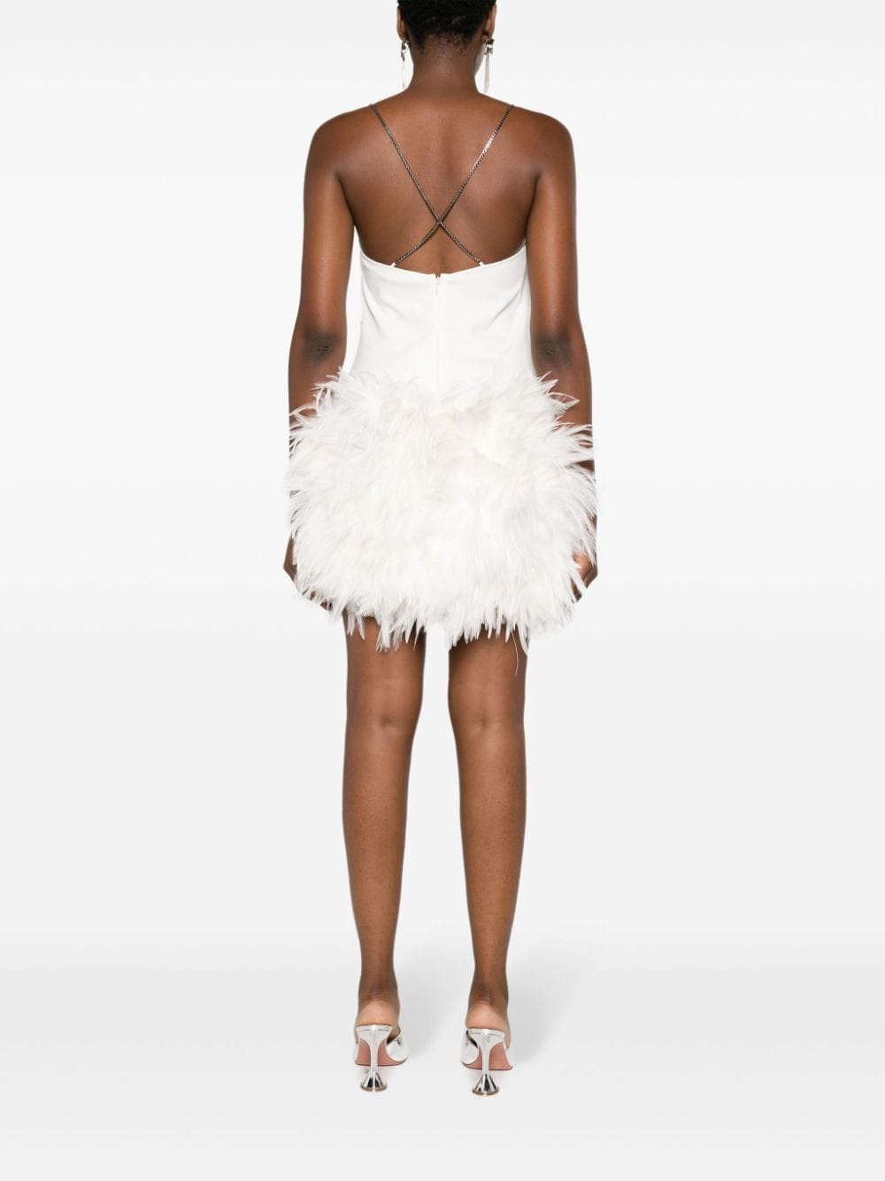 Fujiko feather-trimmed minidress - 4