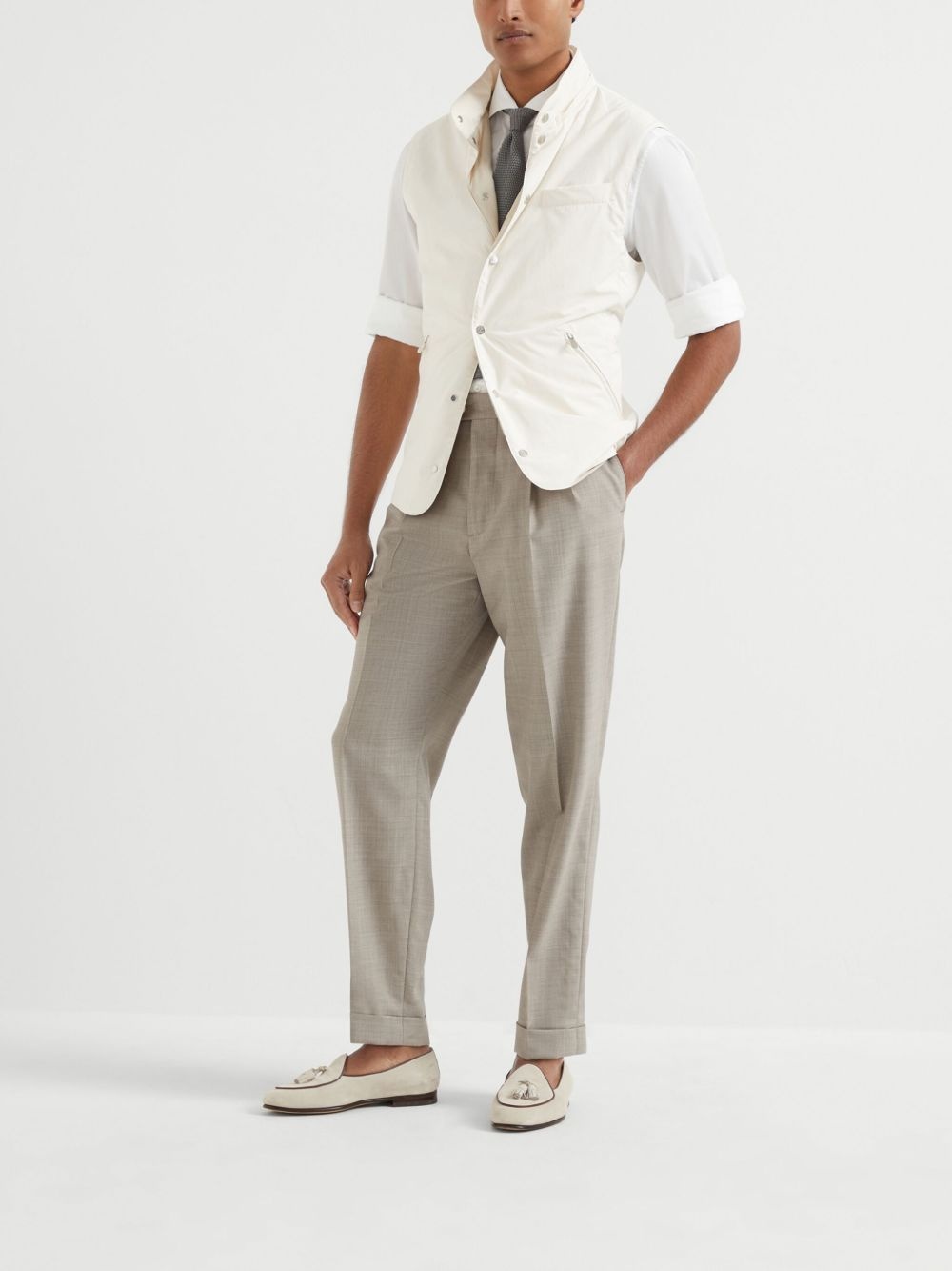 pleat-detail tailored trousers - 2