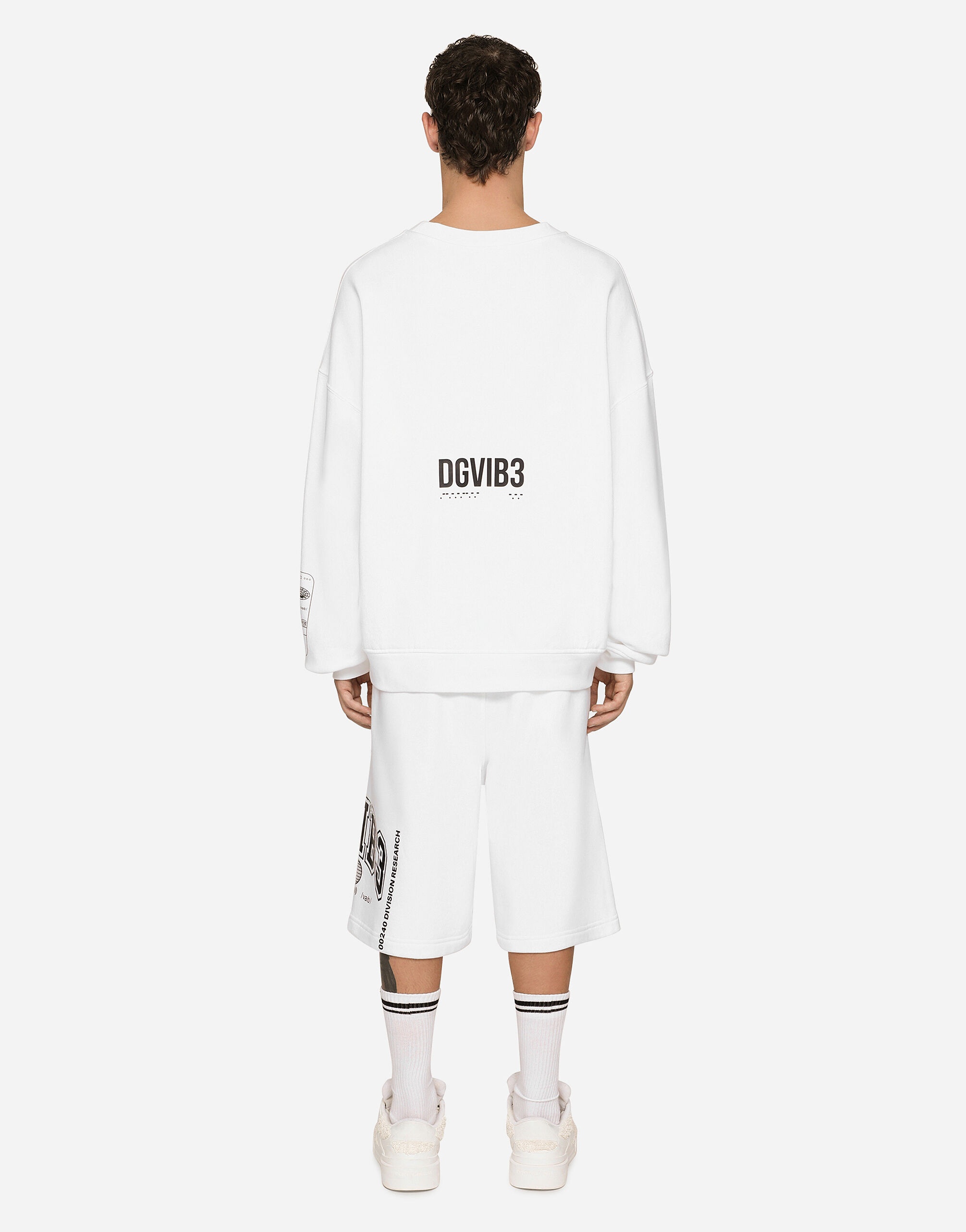 Jersey sweatshirt with DGVIB3 print and logo - 3