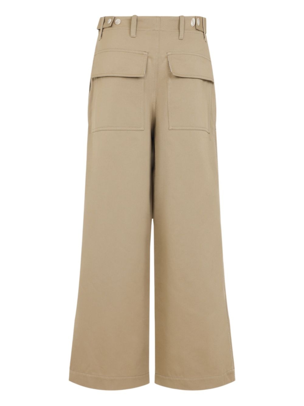 rose-embroidered pocket trousers - 2