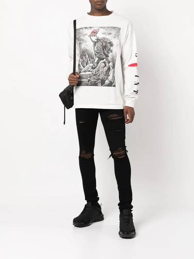 SAINT M×××××× graphic-print long-sleeved T-shirt outlook