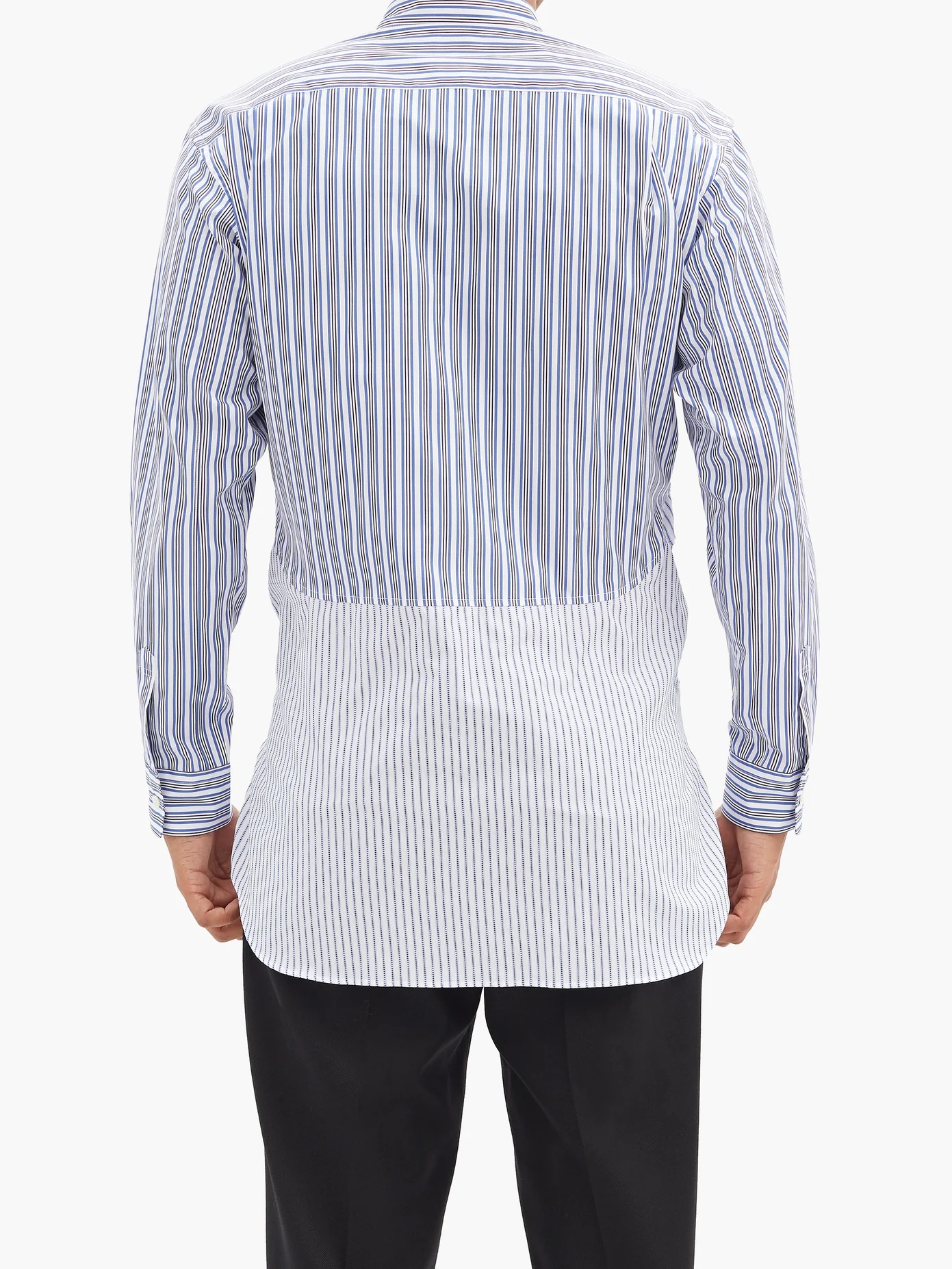 Deconstructed striped cotton shirt - 5