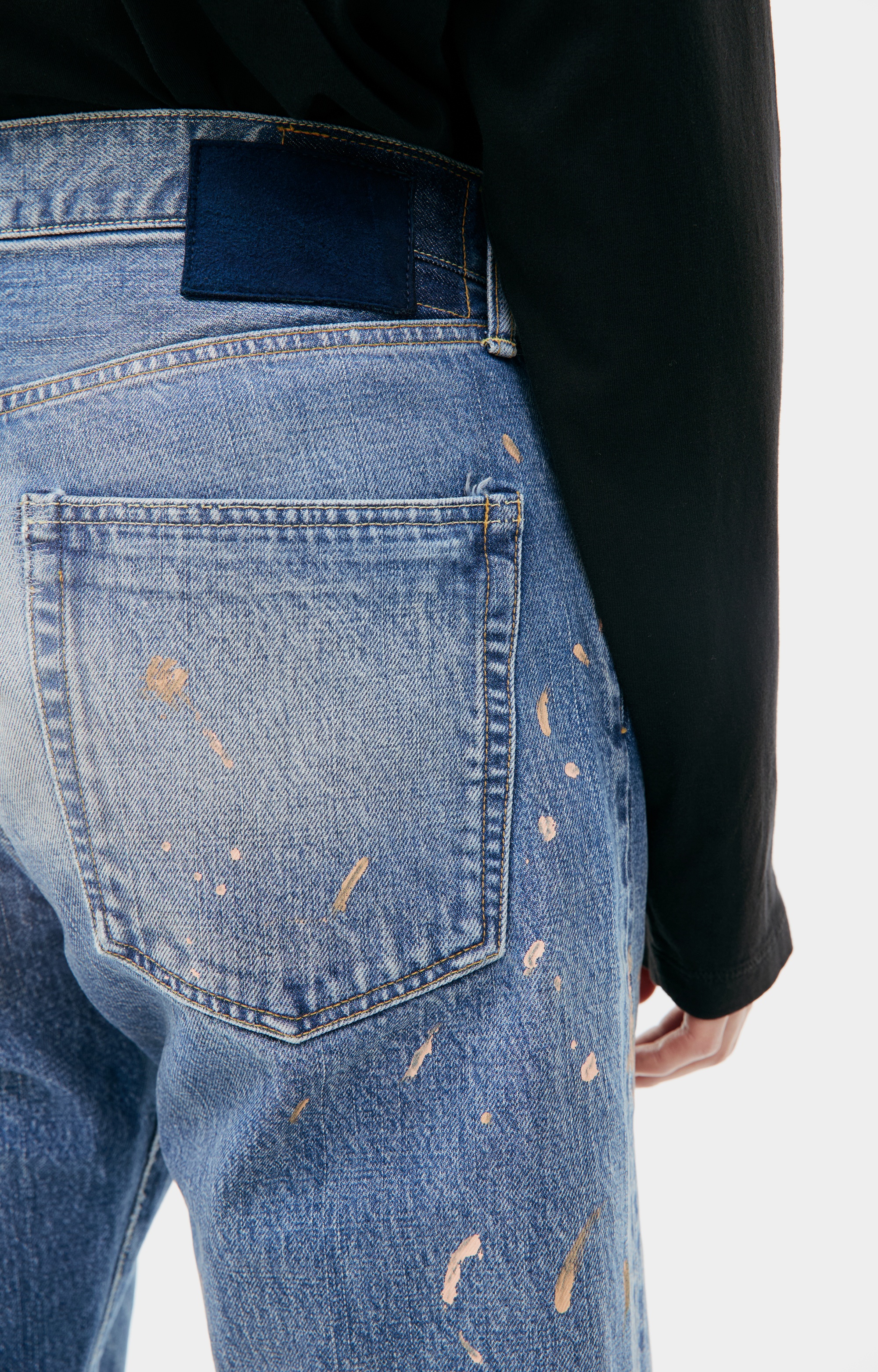 BLUE PAINT EFFECT JEANS - 4