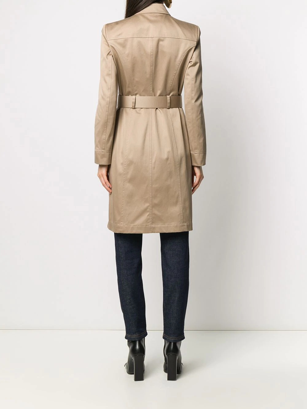 asymmetric fastening trench coat - 4