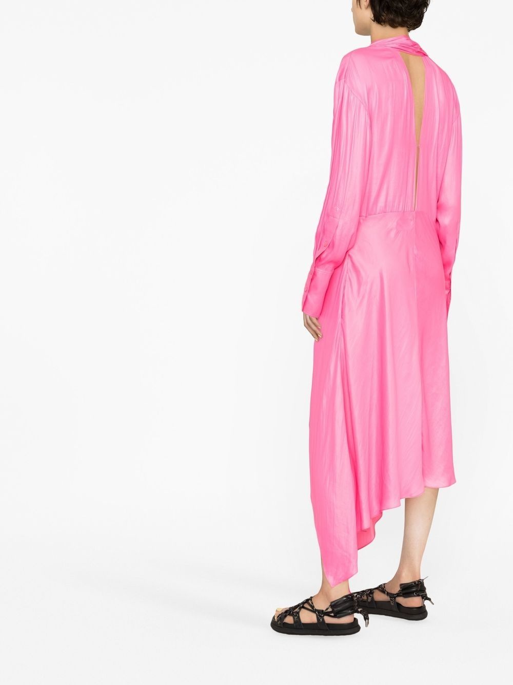 tie-detail long dress - 4