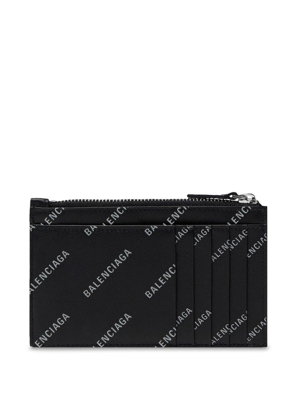 logo-print reflective wallet - 2