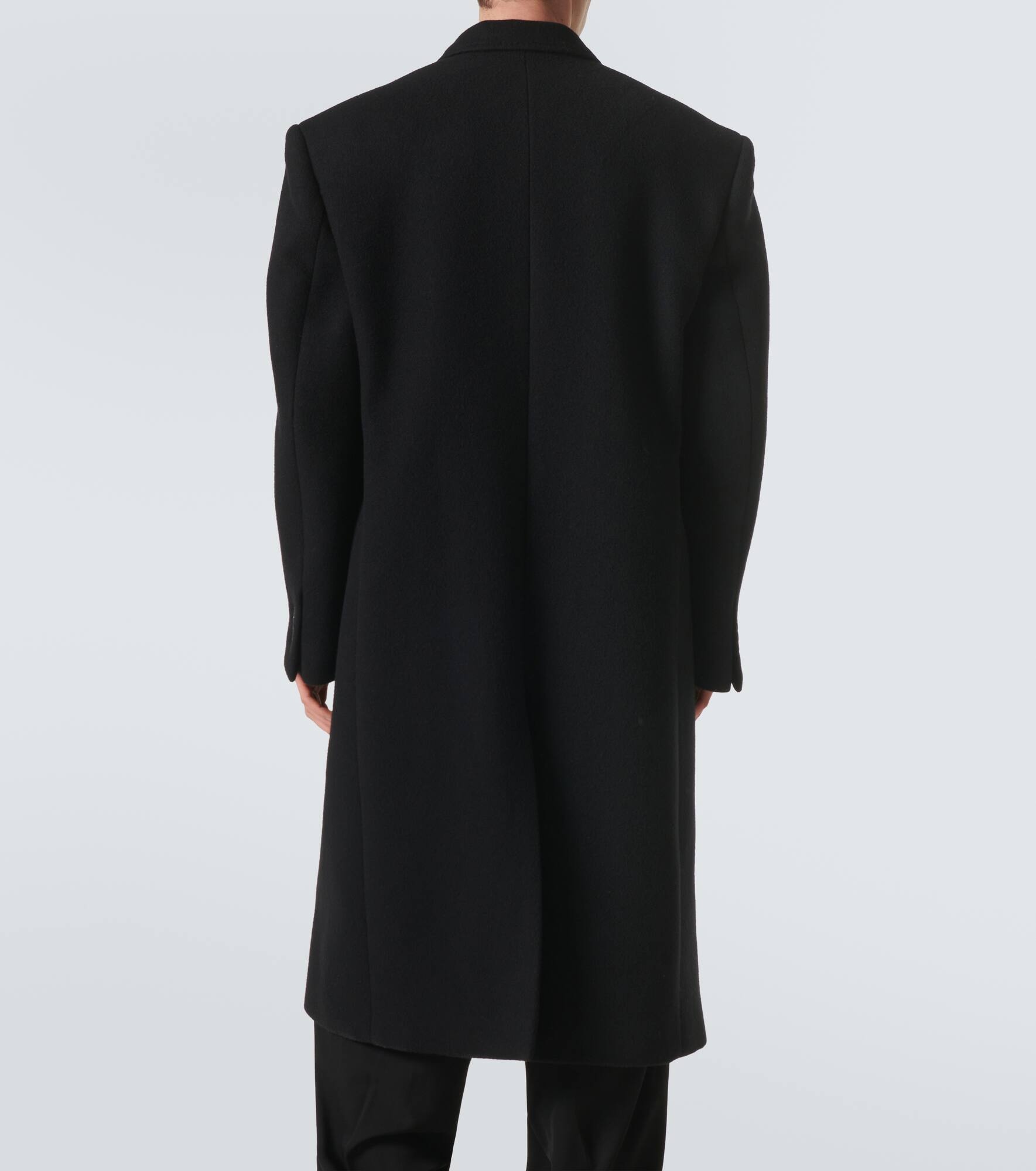 Double-breasted cashmere and wool overcoat - 4