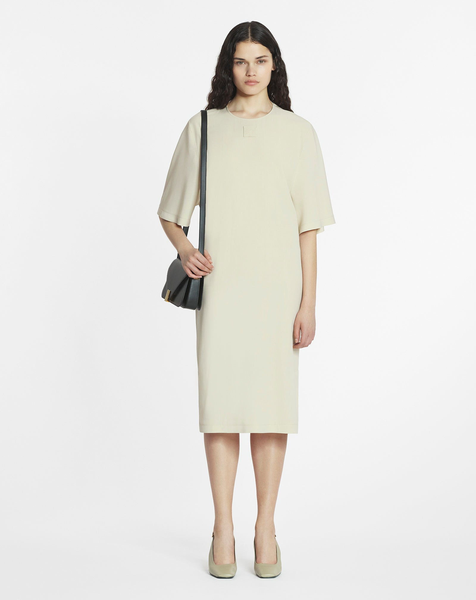 WOOL BLEND T-SHIRT DRESS - 2