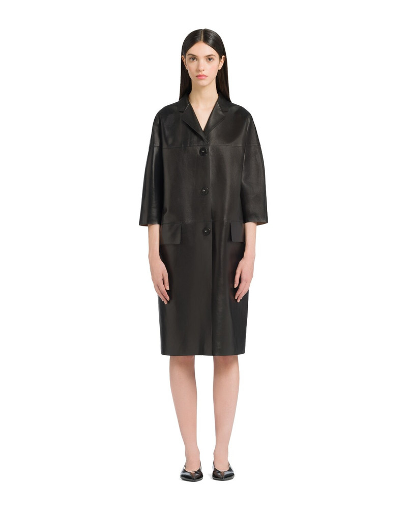 Prada Nappa leather overcoat outlook