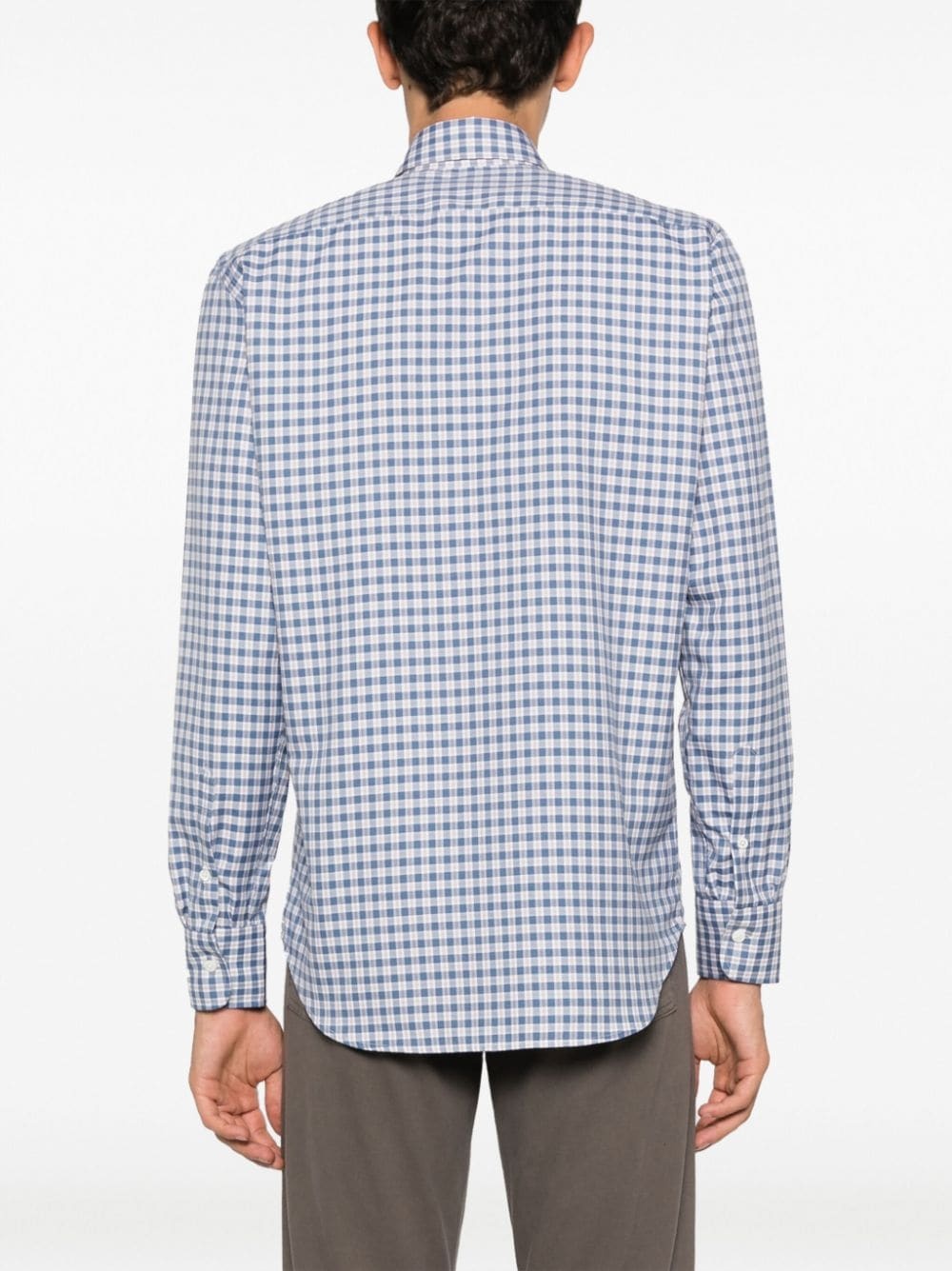 micro plaid-check pattern shirt - 4