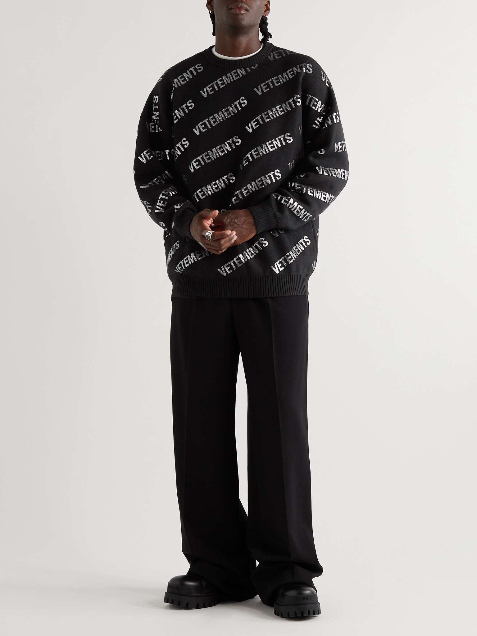 Logo-Print Merino Wool Sweater - 2