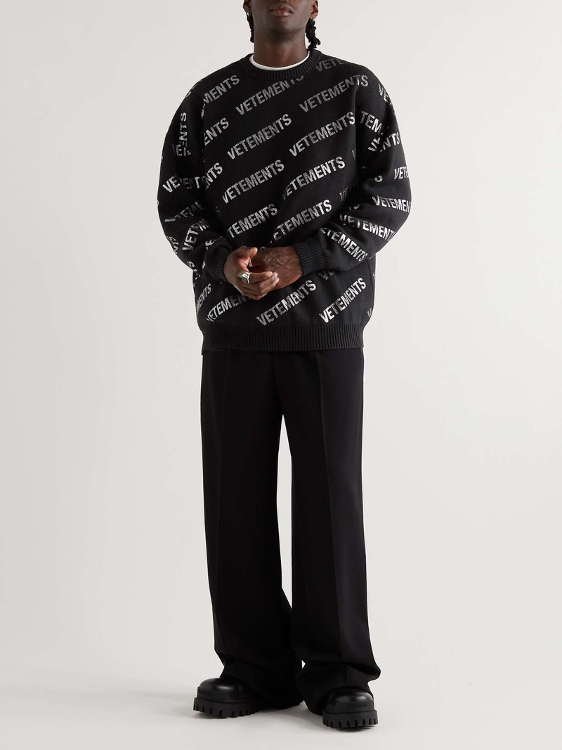 VETEMENTS Logo-Print Merino Wool Sweater outlook