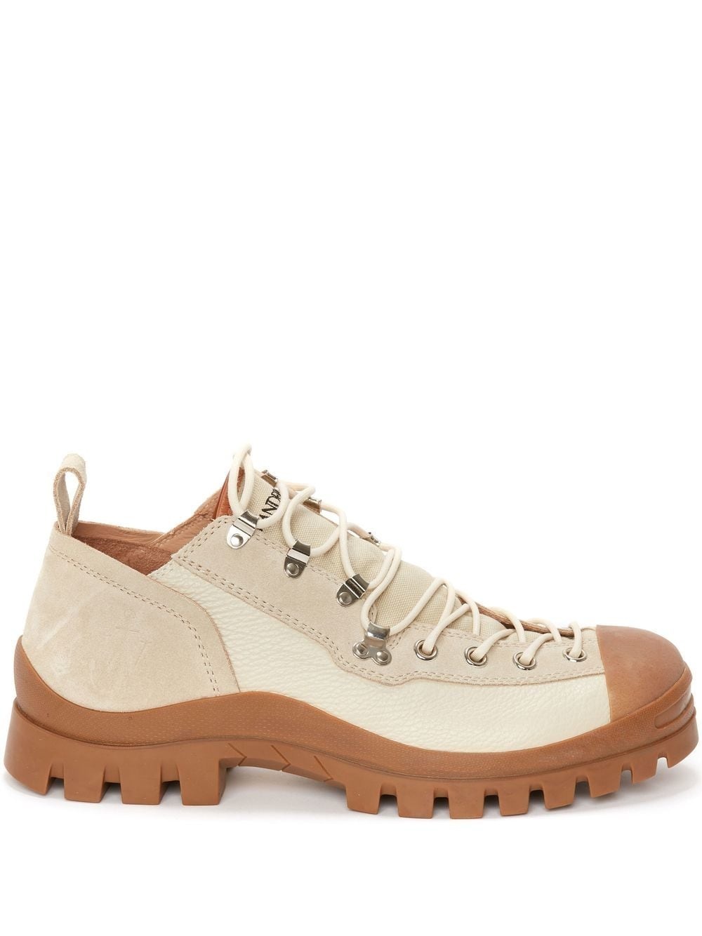 embroidered-logo lace-up shoes - 1