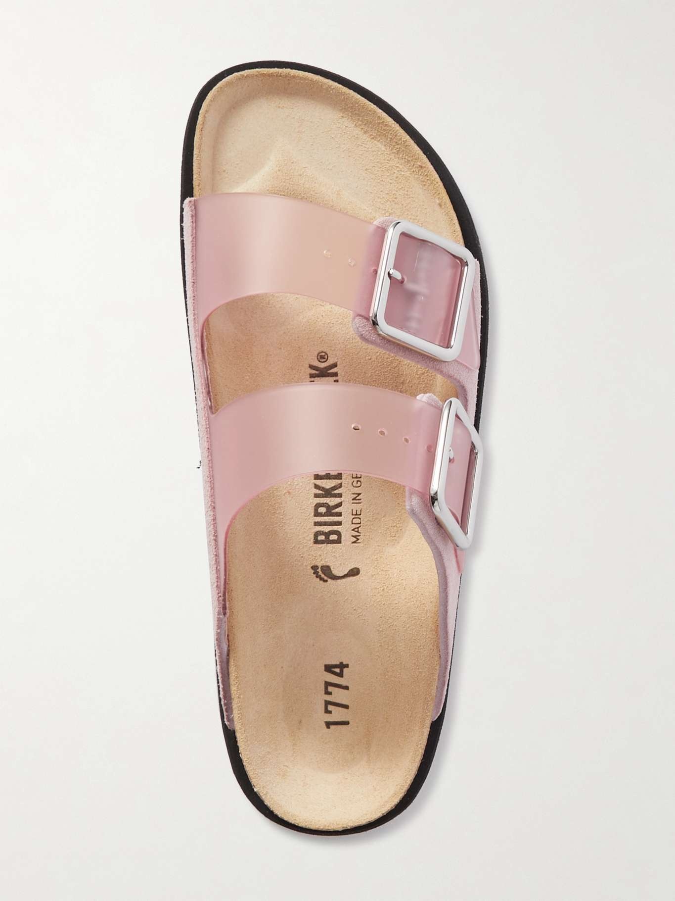Arizona Milky suede-trimmed PVC sandals - 5